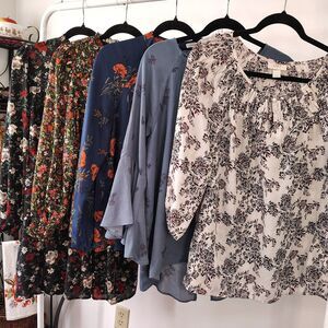 Boho Blouse & Dress BUNDLE Large Women's LOFT Old Navy Fall Winter Lot WHOLESALE